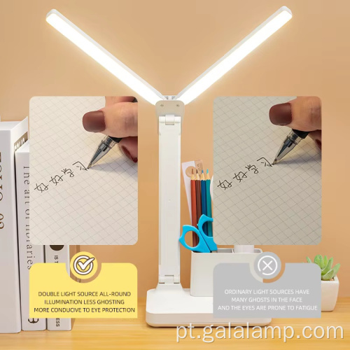 Lâmpada de mesa dupla com controle de toque